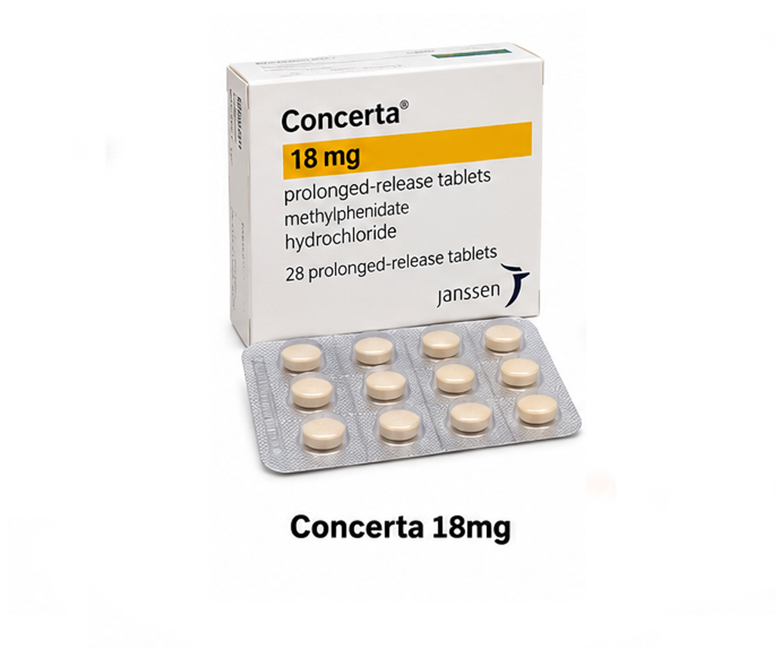 Kjøp Concerta 18mg Online - Sikker Bestilling