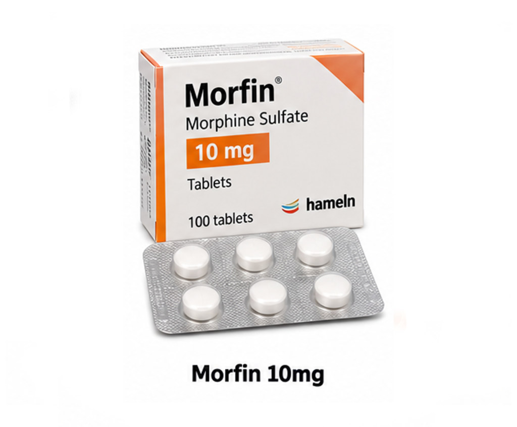 Kjøp Morfin 10mg - Pakker med 100, 200 og 300 stk